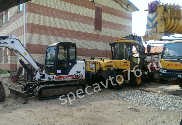 Услуги Мини экскаватора bobcat - узкий и широкий ковш, гидромолот Мини экскаватора bobcat